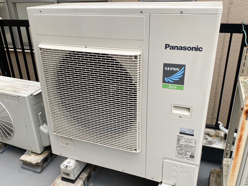 パナソニック製業務用天井埋め込みエアコン同時ツイン入替え工事｜立川 