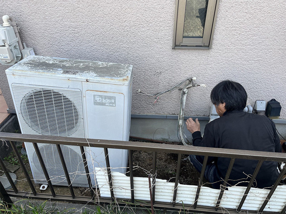 既存室外機撤去②