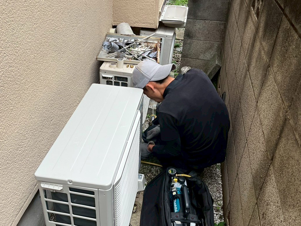 新規室外機設置