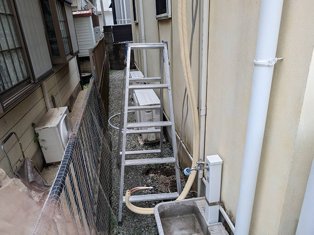 室外機側既設配管ルート②