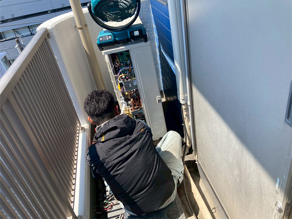 新規室外機A設置