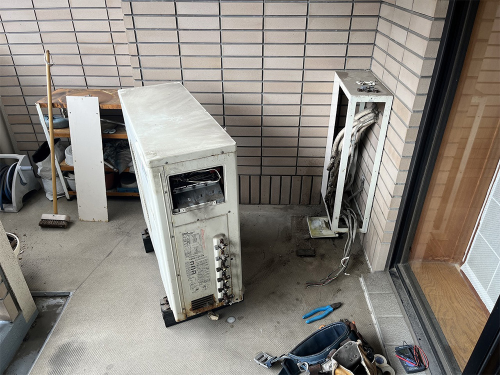既存室外機撤去①
