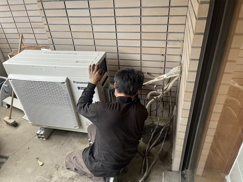 新規室外機配管接続