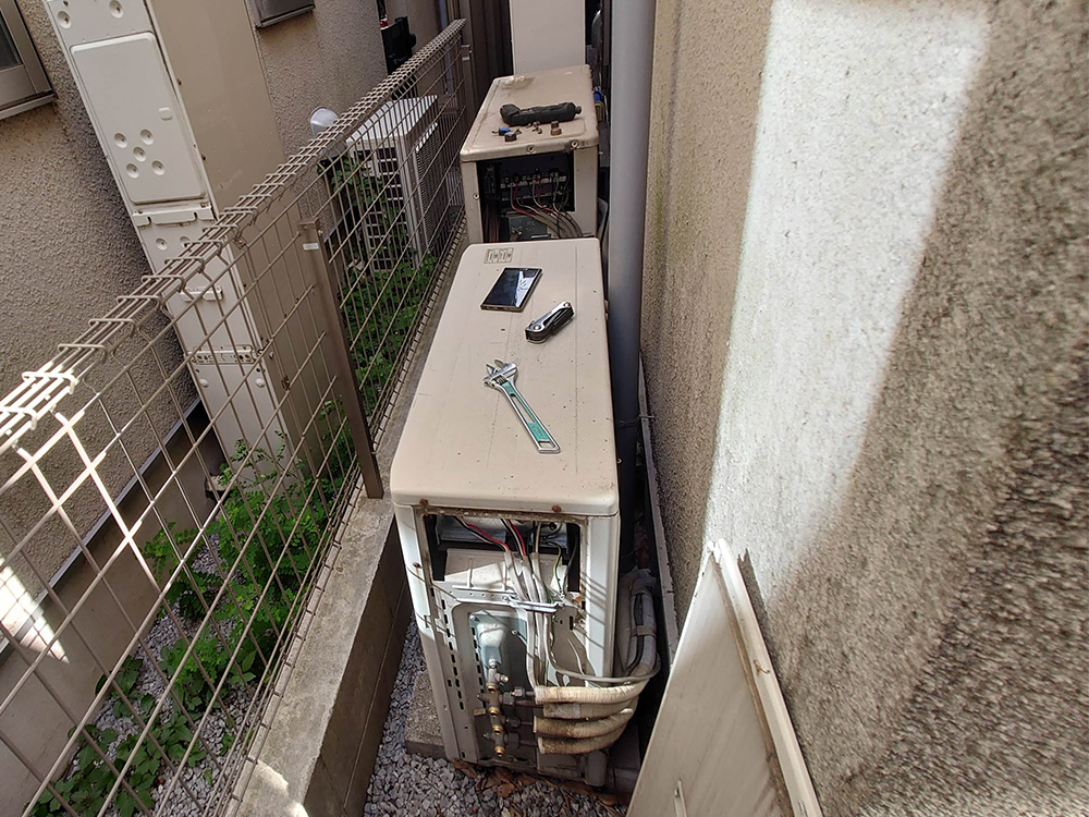 既存室外機撤去②