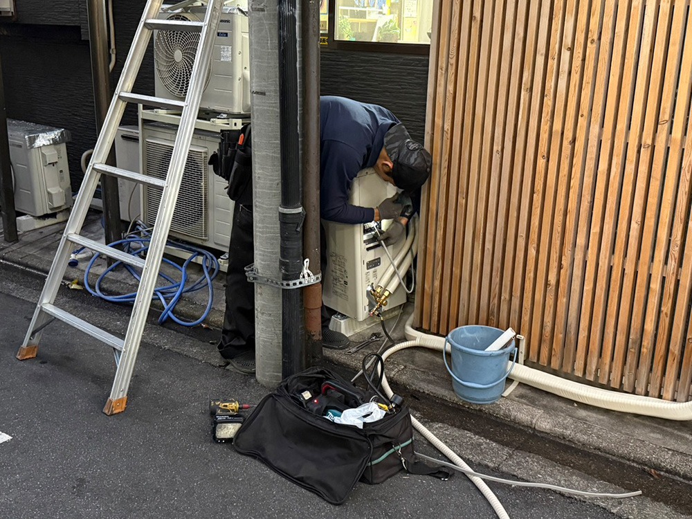 室外機側電源接続①