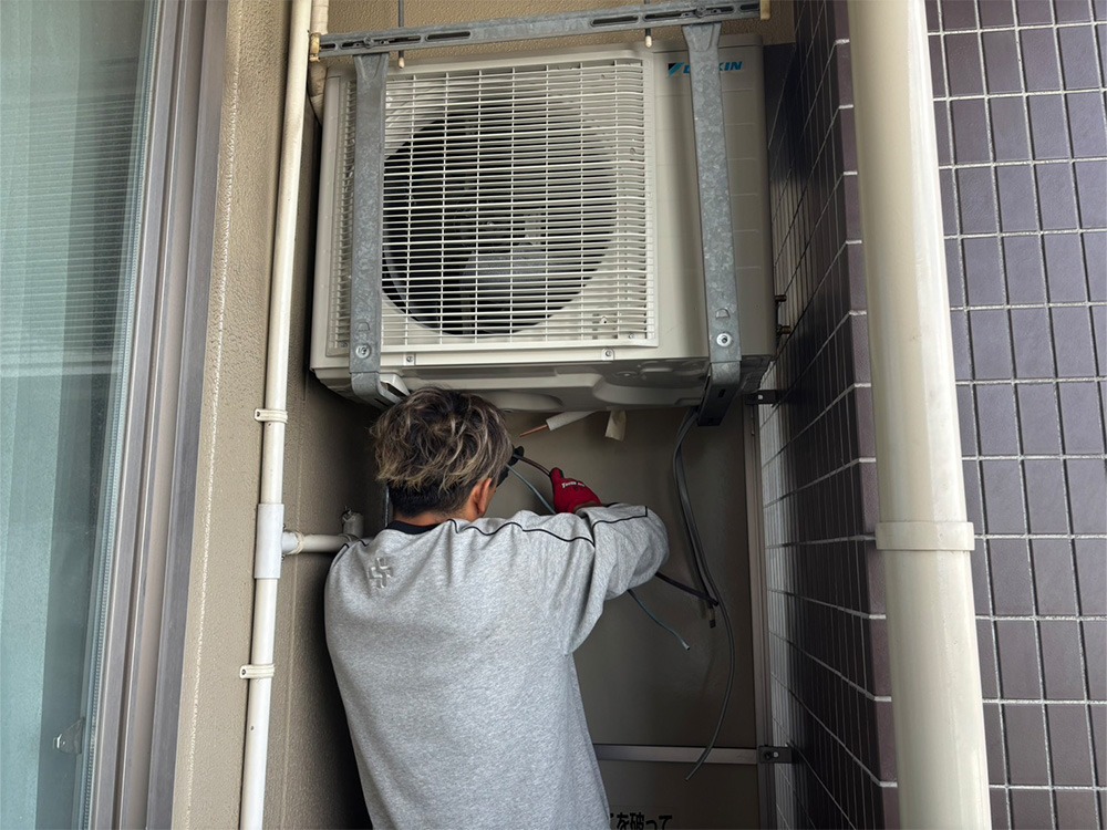 新規室外機配管接続