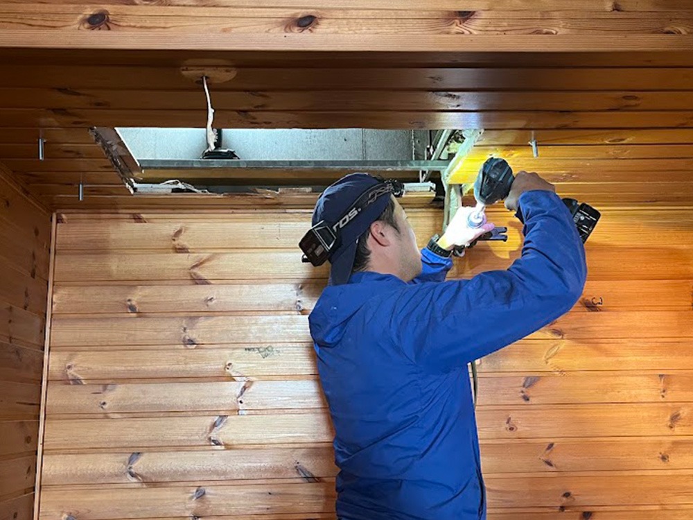 室内機側既設配管フレア加工