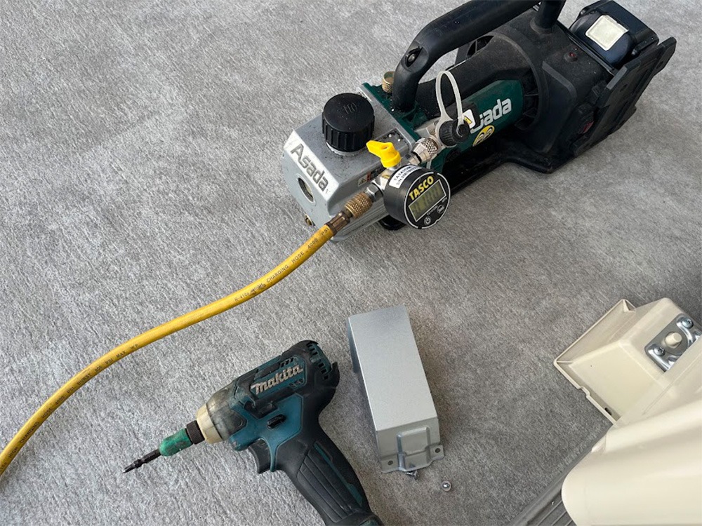 新規室外機C真空引き