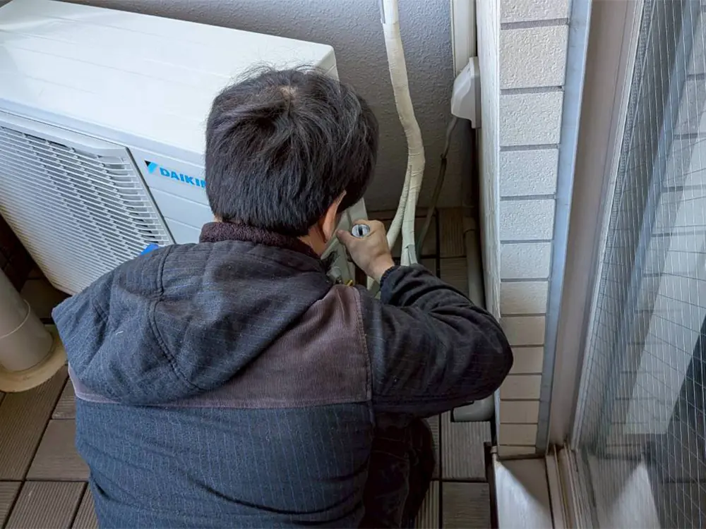 新規室外機配管接続