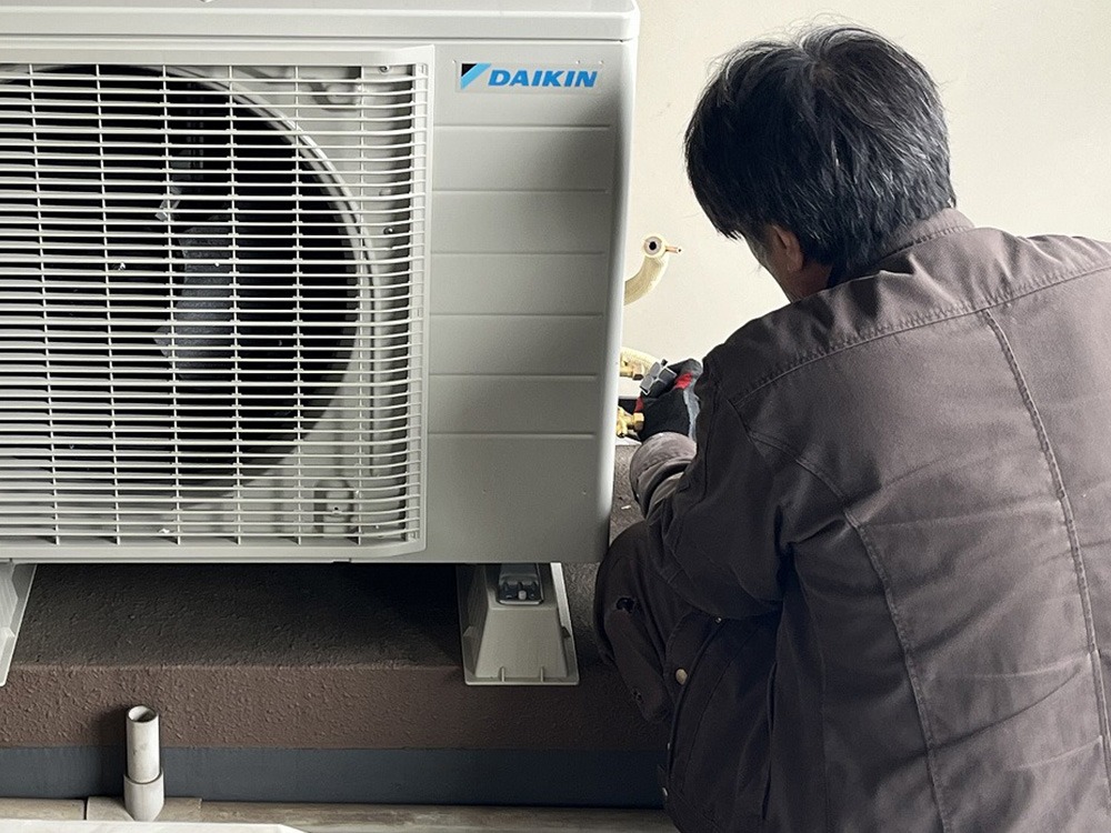 新規室外機配管接続