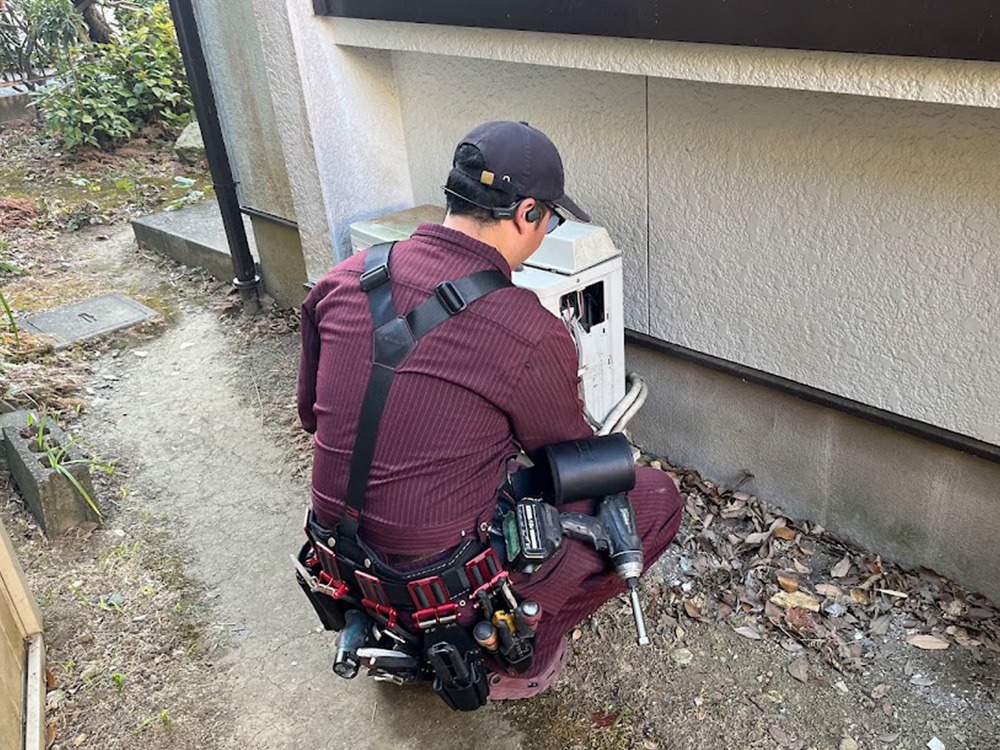 既存室外機撤去①