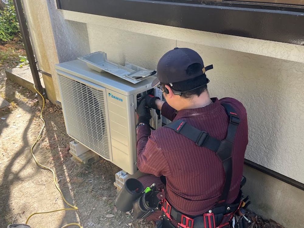 新規室外機電源接続