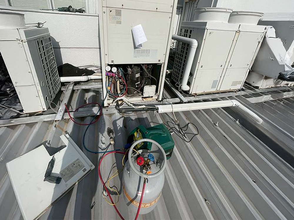 既存室外機Fフロンガス回収