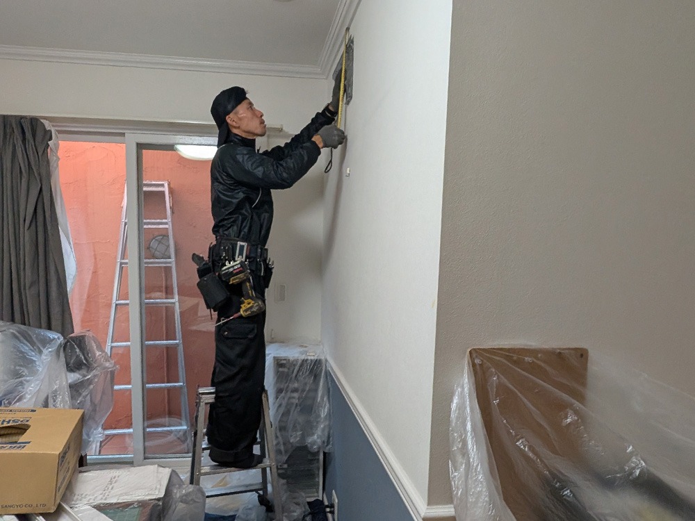 マルチ室内機A据付板設置