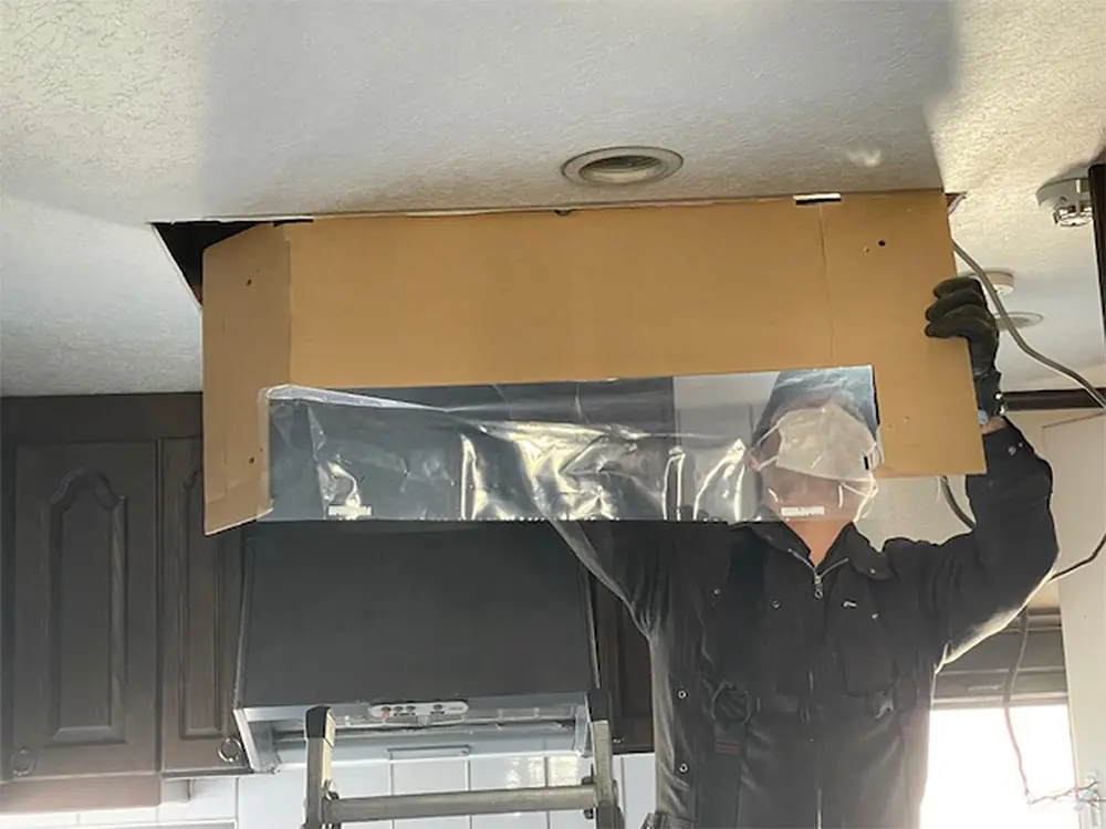 新規室内機寸法墨出し