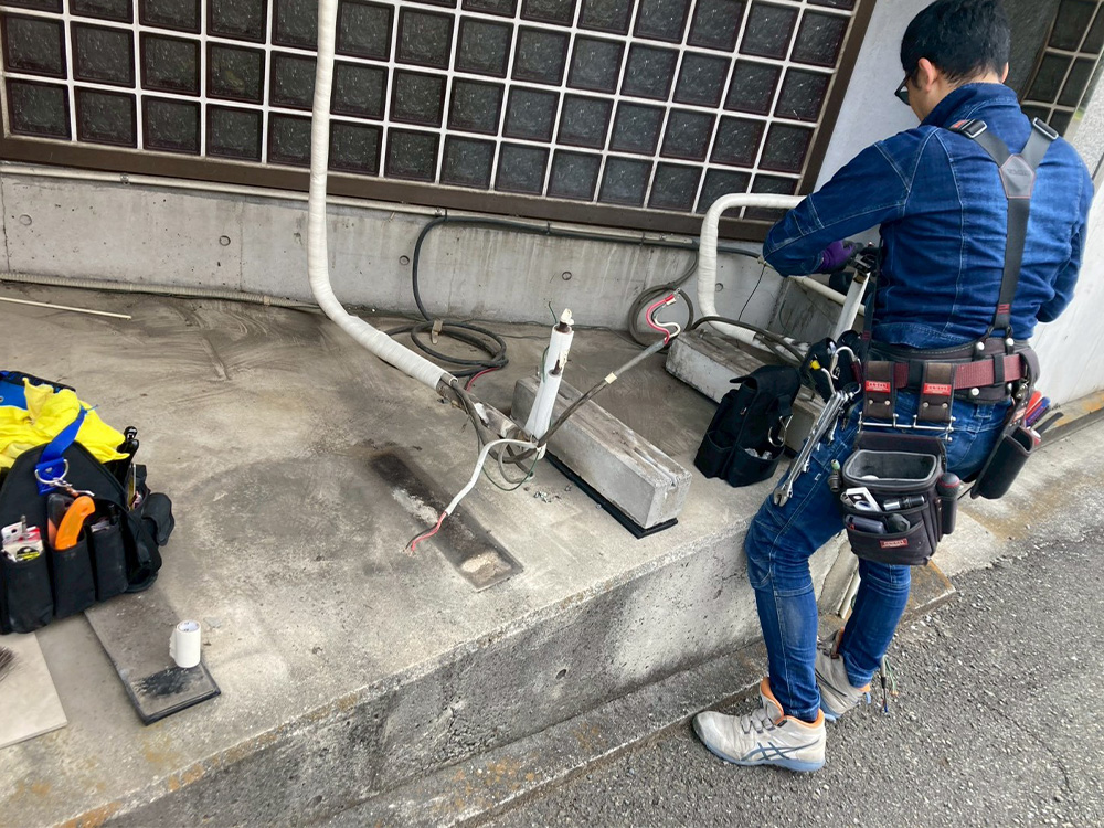 既存室外機A・B撤去