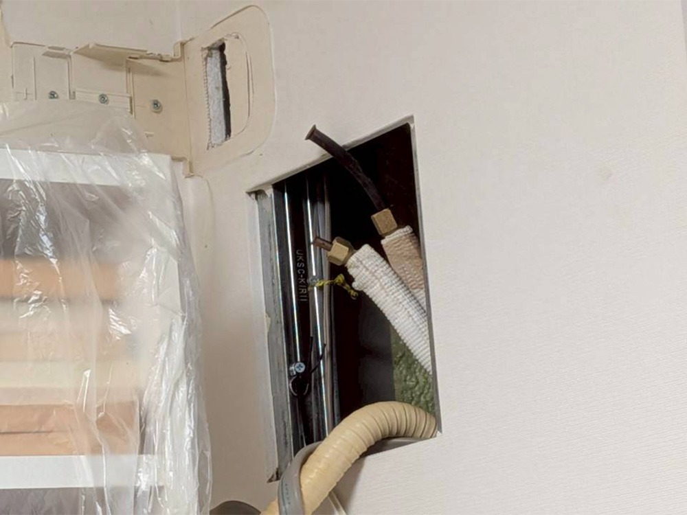 室内機C側既設配管