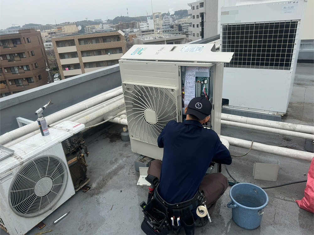 新規室外機AB設置