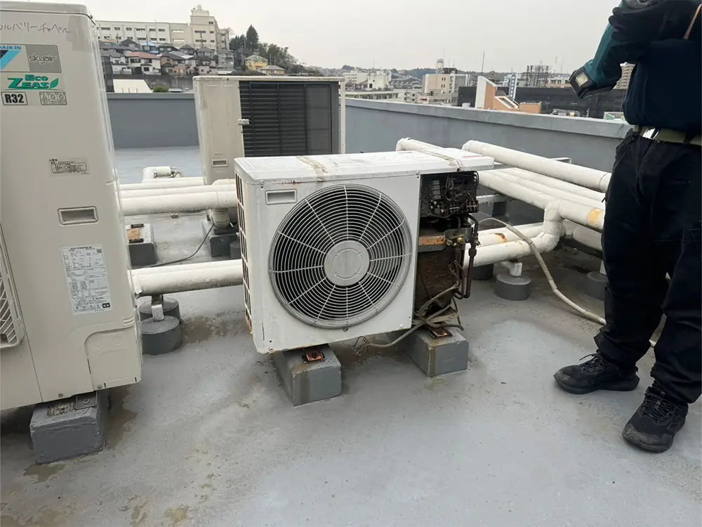 既存室外機D撤去①