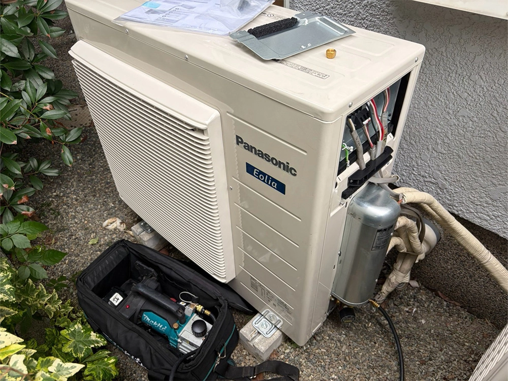 横浜市のエアコン工事事例の外観