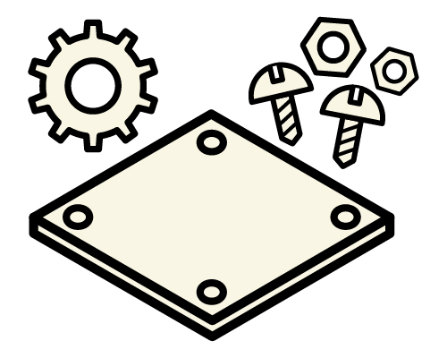 通常の業務用エアコンの機器の素材