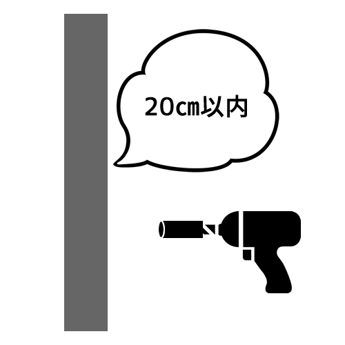 コア抜き20㎝以内