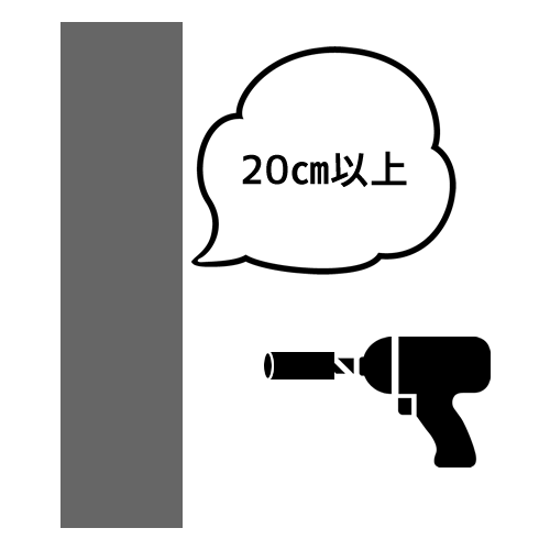 コア抜き20㎝以上