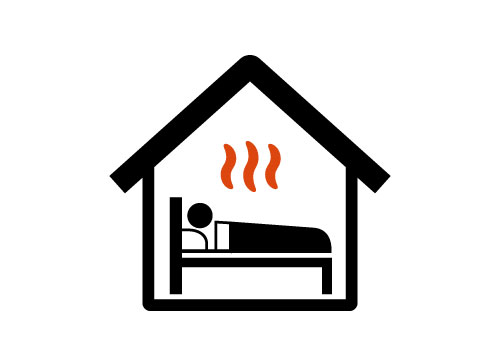部屋全体を暖められる