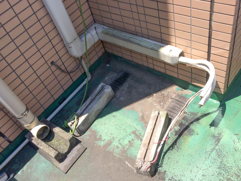 既存室外機撤去後
