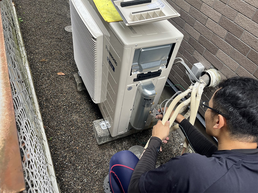 新規室外機配管接続①